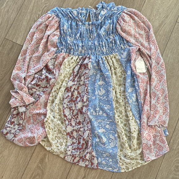 Free People Merrie Mix Print Tunic Top NWT size small - Picture 9 of 9